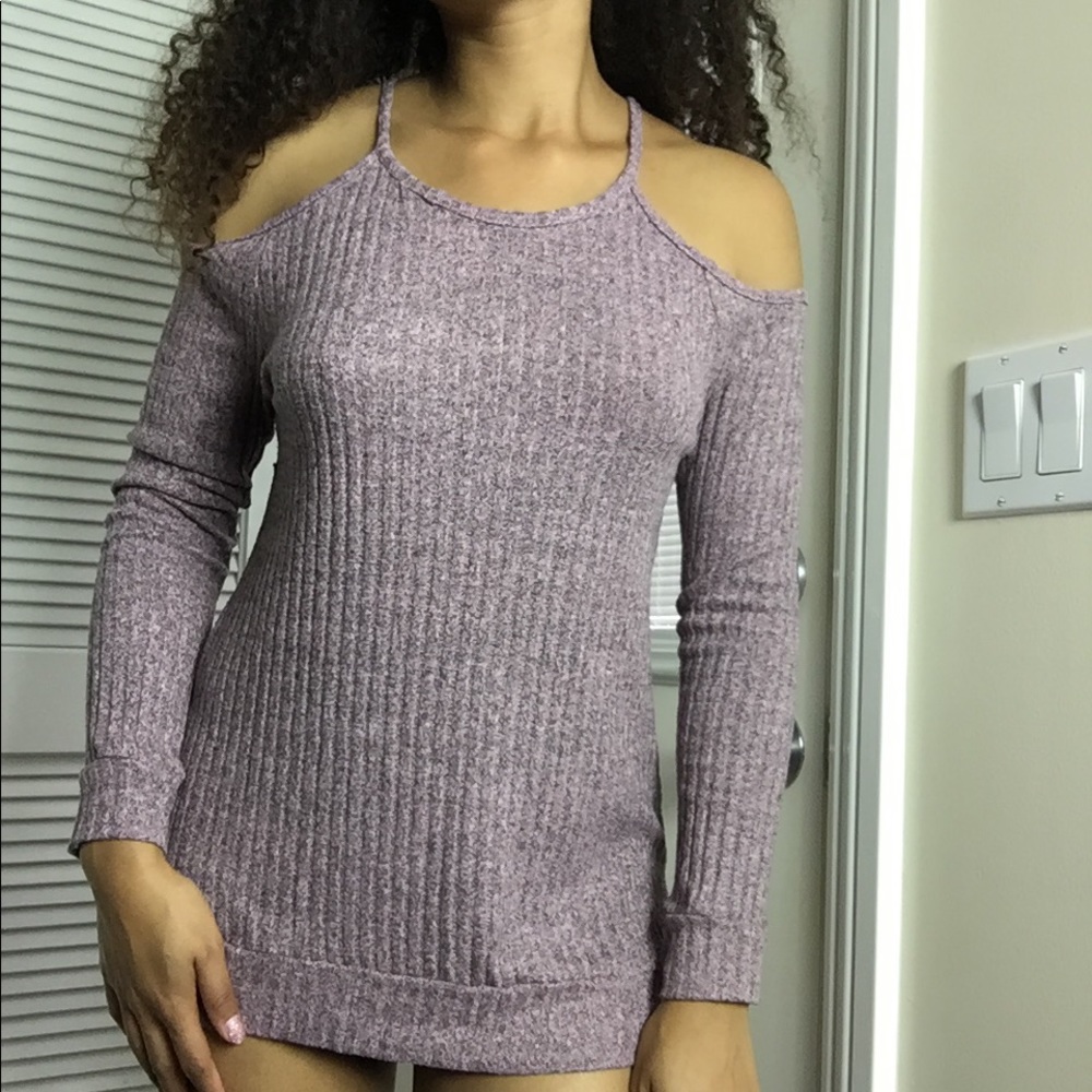 Cold Shoulder Sweater Dress